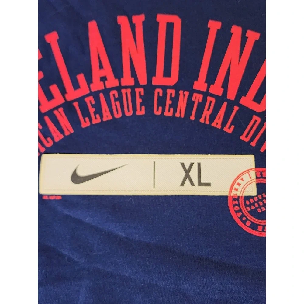 Nike Team Cleveland Indians/Guardians‎ ALCD Mens Size XL Navy Blue MLB T-Shirt